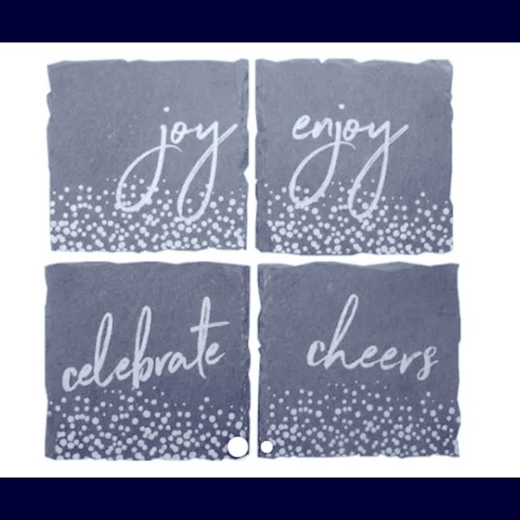 Slate 4-Pc. Coaster Set - Picture 2 of 4